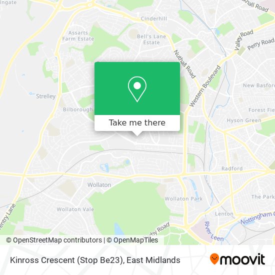 Kinross Crescent (Stop Be23) map