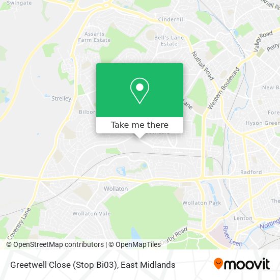 Greetwell Close (Stop Bi03) map