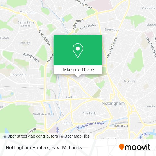 Nottingham Printers map