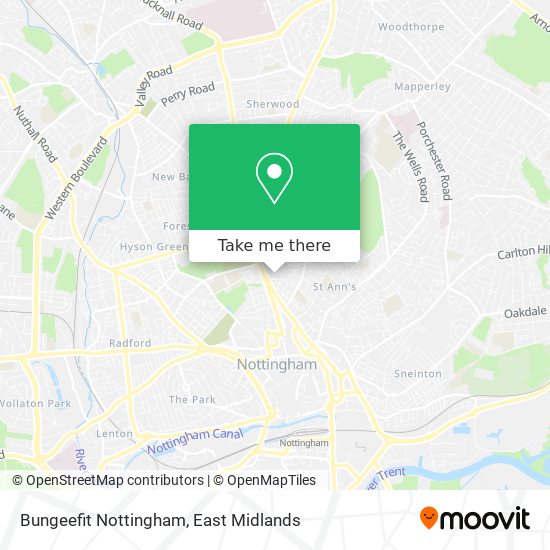 Bungeefit Nottingham map