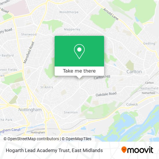 Hogarth Lead Academy Trust map