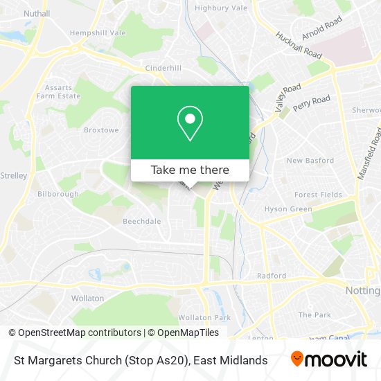 St Margarets Church (Stop As20) map