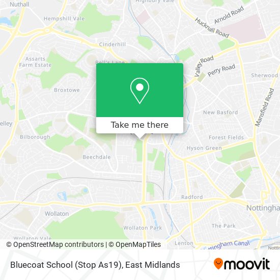 Bluecoat School (Stop As19) map