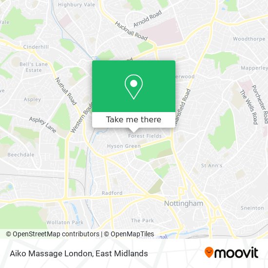 Aiko Massage London map