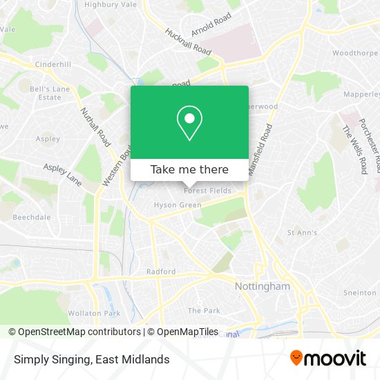 Simply Singing map