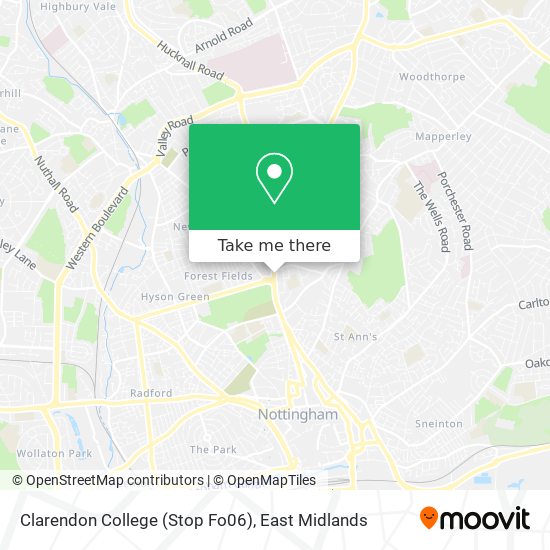 Clarendon College (Stop Fo06) map