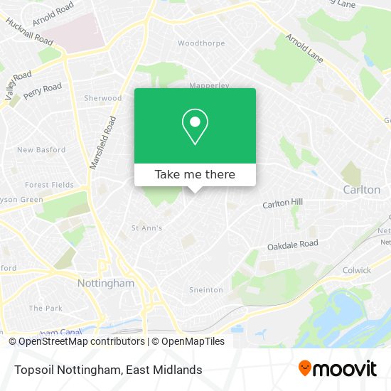 Topsoil Nottingham map