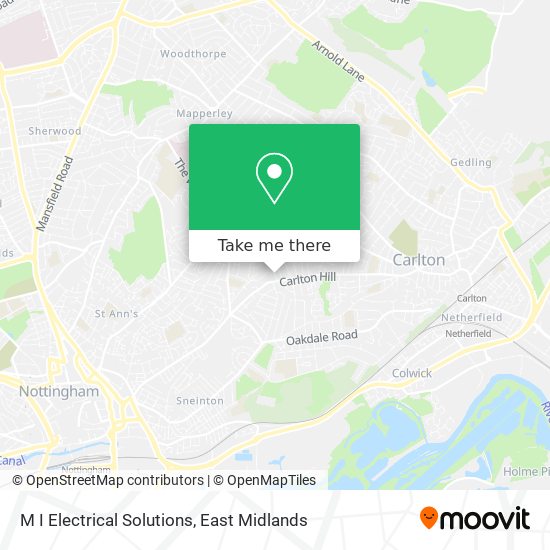 M I Electrical Solutions map