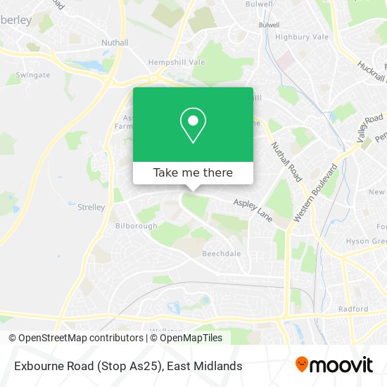 Exbourne Road (Stop As25) map