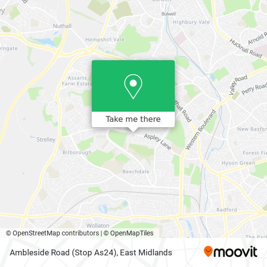 Ambleside Road (Stop As24) map