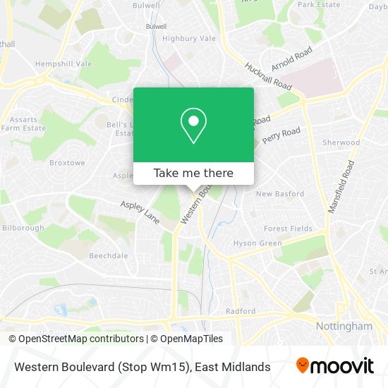 Western Boulevard (Stop Wm15) map