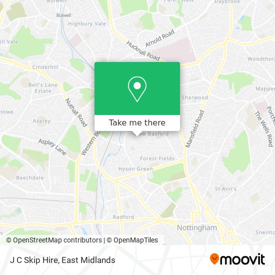 J C Skip Hire map