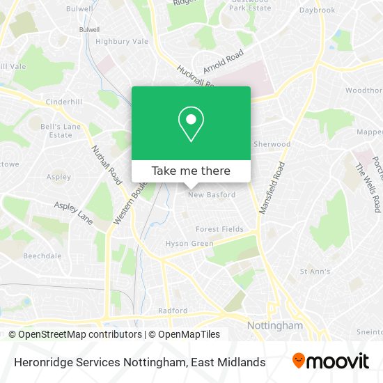 Heronridge Services Nottingham map