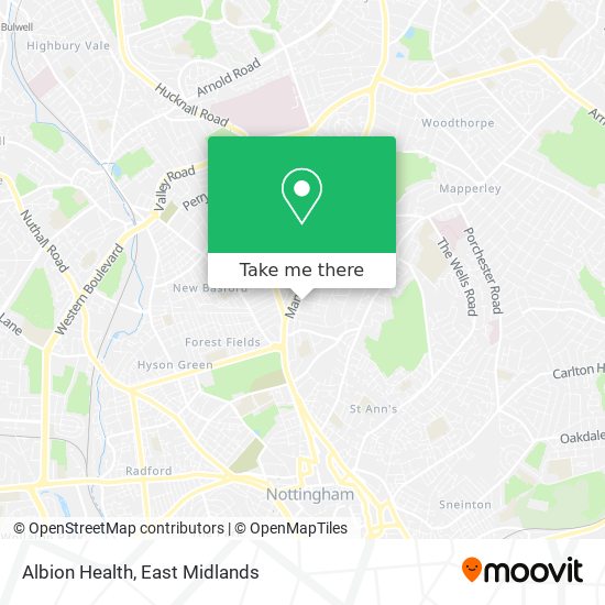 Albion Health map