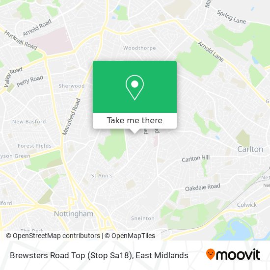 Brewsters Road Top (Stop Sa18) map