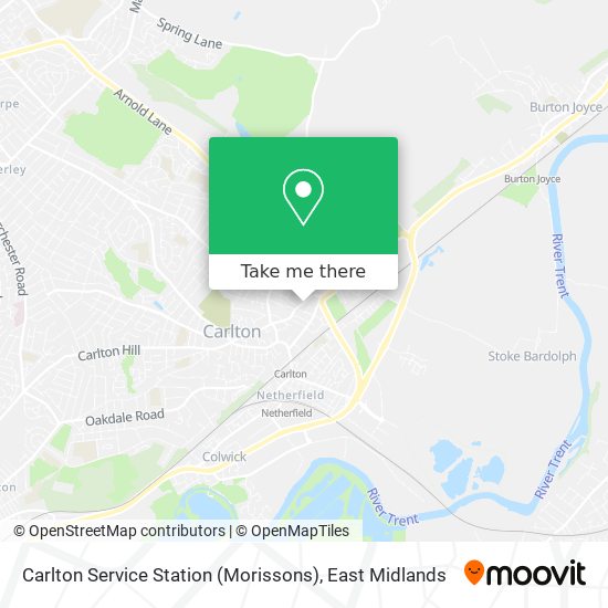 Carlton Service Station (Morissons) map