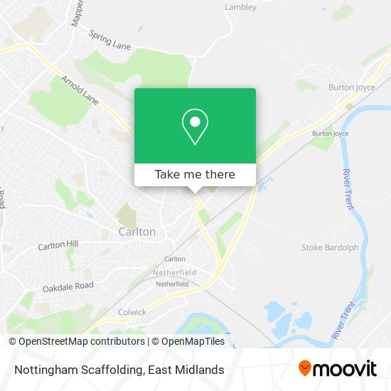 Nottingham Scaffolding map