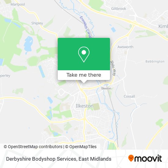 Derbyshire Bodyshop Services map