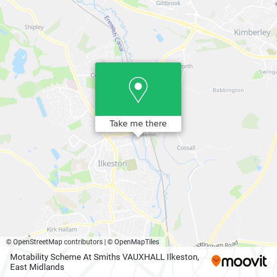 Motability Scheme At Smiths VAUXHALL Ilkeston map