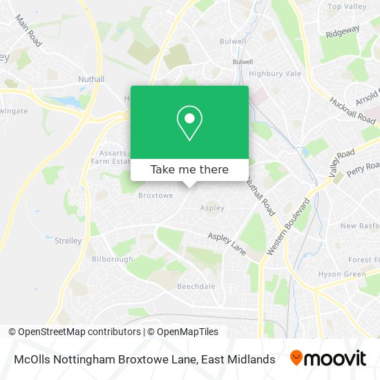 McOlls Nottingham Broxtowe Lane map