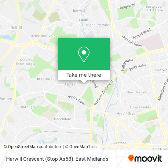 Harwill Crescent (Stop As53) map