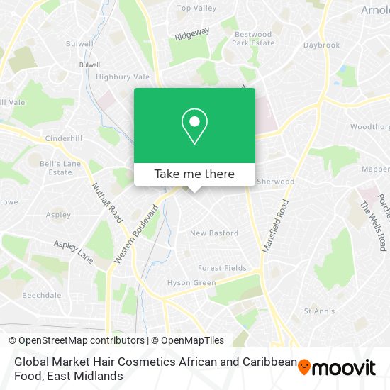 Global Market Hair Cosmetics African and Caribbean Food map