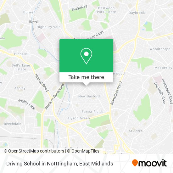 Driving School in Notttingham map