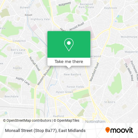 Monsall Street (Stop Ba77) map