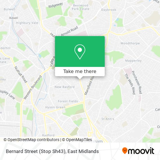 Bernard Street (Stop Sh43) map