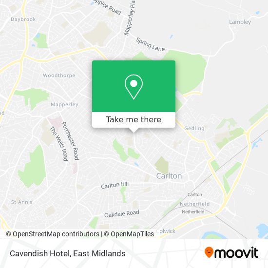 Cavendish Hotel map