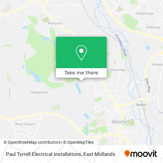 Paul Tyrrell Electrical Installations map