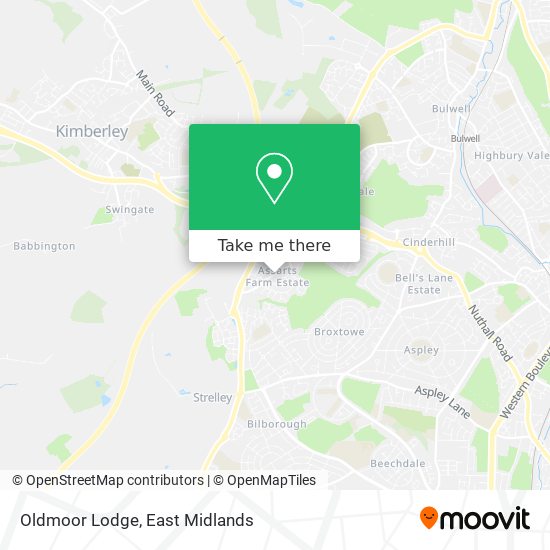 Oldmoor Lodge map