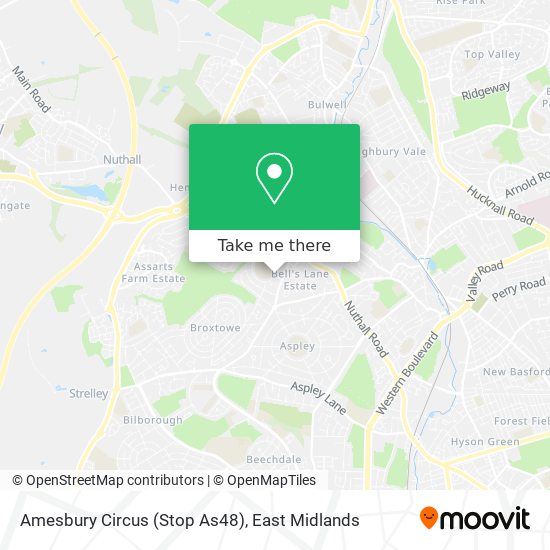 Amesbury Circus (Stop As48) map