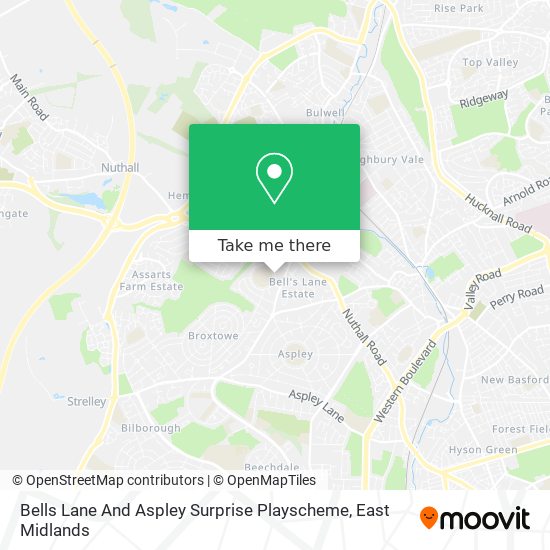 Bells Lane And Aspley Surprise Playscheme map