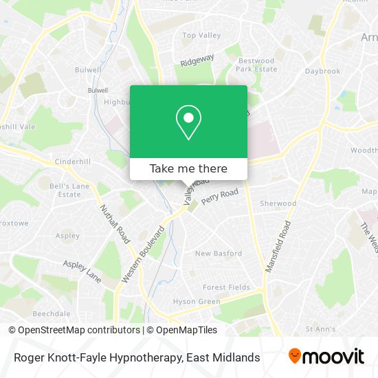 Roger Knott-Fayle Hypnotherapy map