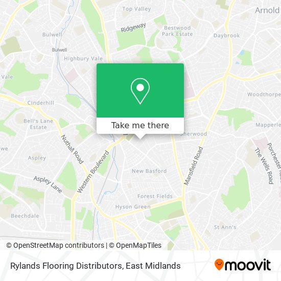 Rylands Flooring Distributors map