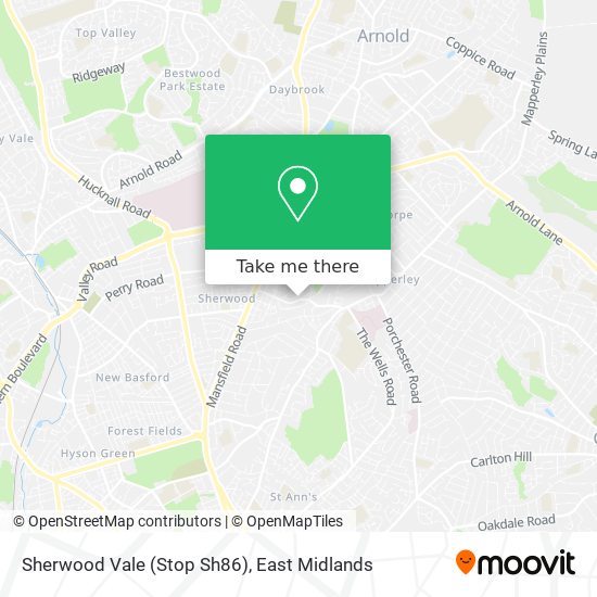 Sherwood Vale (Stop Sh86) map