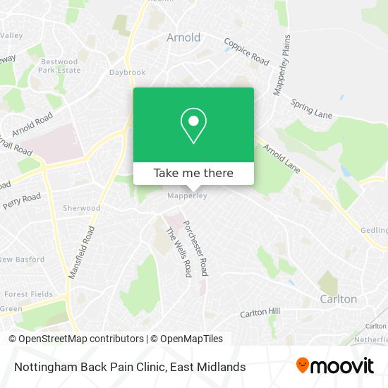 Nottingham Back Pain Clinic map