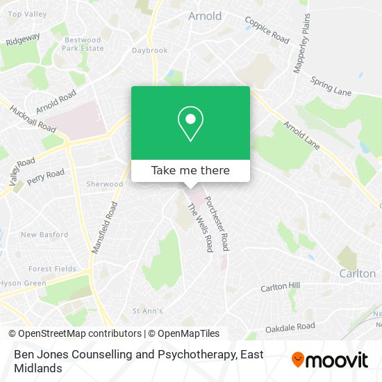 Ben Jones Counselling and Psychotherapy map