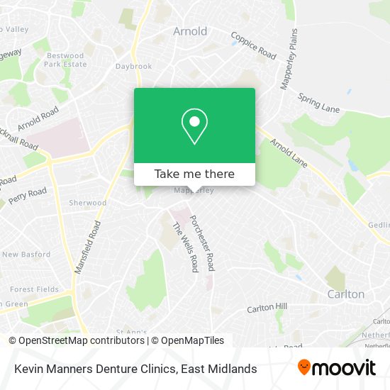 Kevin Manners Denture Clinics map