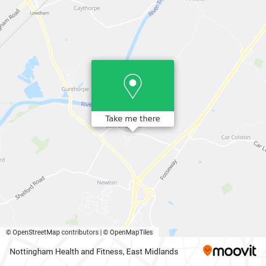 Nottingham Health and Fitness map