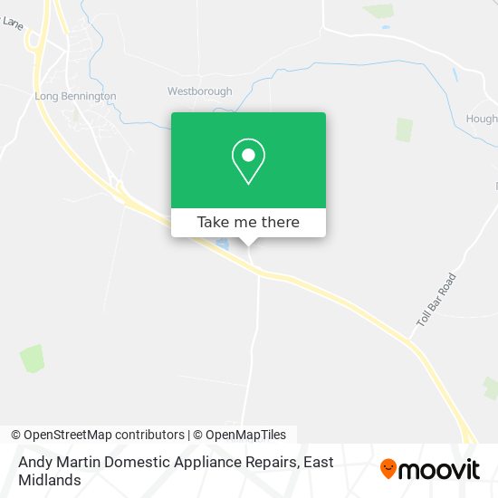 Andy Martin Domestic Appliance Repairs map