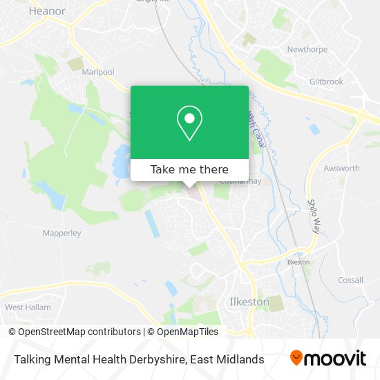 Talking Mental Health Derbyshire map