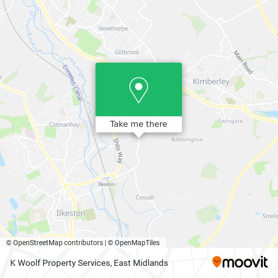 K Woolf Property Services map