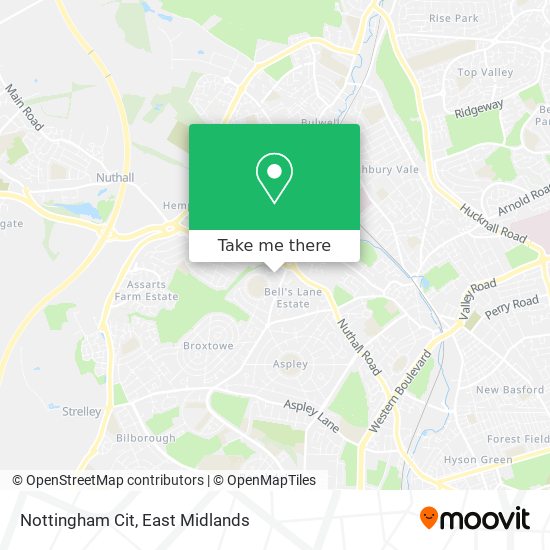 Nottingham Cit map