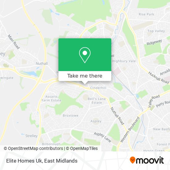 Elite Homes Uk map