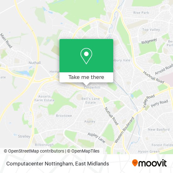 Computacenter Nottingham map