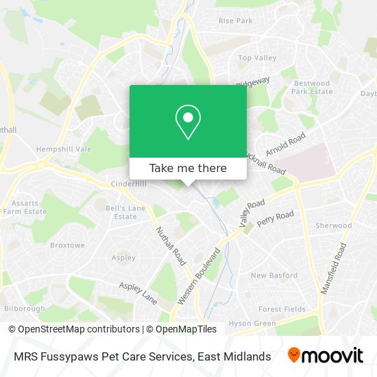 MRS Fussypaws Pet Care Services map