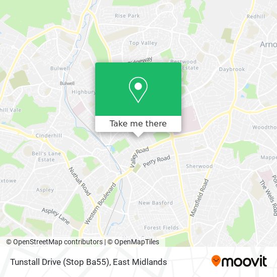 Tunstall Drive (Stop Ba55) map