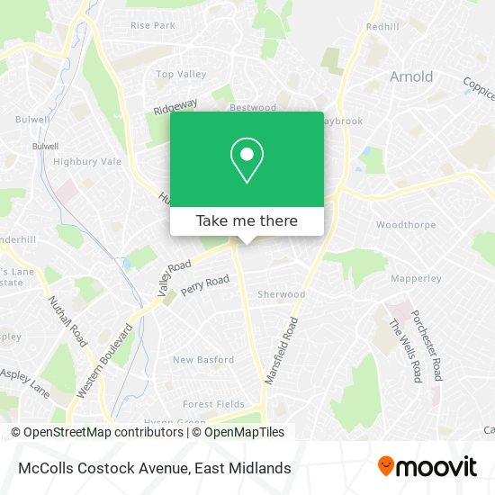 McColls Costock Avenue map